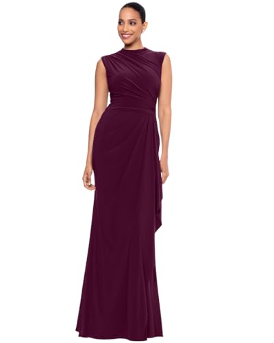 Betsy & Adam Women's Sleeveless High Neck Bodycon Formal Maxi Dress