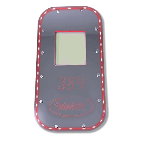 Florida’s Finest Custom Peterbilt 389 Shifter Boot Plate | Chrome Plastic Gear Shift Trim Plate | Exact Fit Replacement Shift Boot Plate | Includes Remote|Custom Semi-Truck Accessories - Red