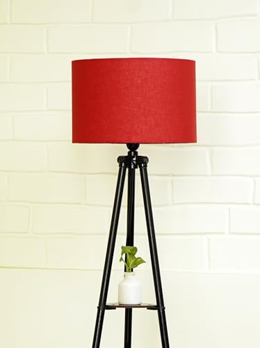 Metal Floor Lamp with 3 Shelves (Lily Red)