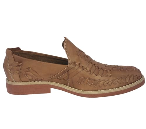 Cowboy Professional Mens 1980 Light Brown Authentic Mexican Leather Huarache Sandals Closed Toe2