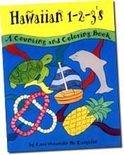 Paperback Hawaiian 1-2-3's: A Counting and Coloring Book