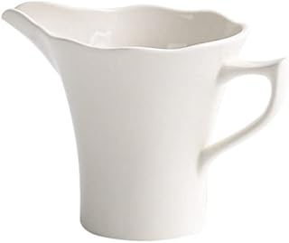 Taza for espumar leche, jarra de café, taza grande de cerámica blanca for leche con asa, taza for leche, cocina, restaurante, salsa, taza for jugo, taza de café, olla pequeña for leche, salsa for sals