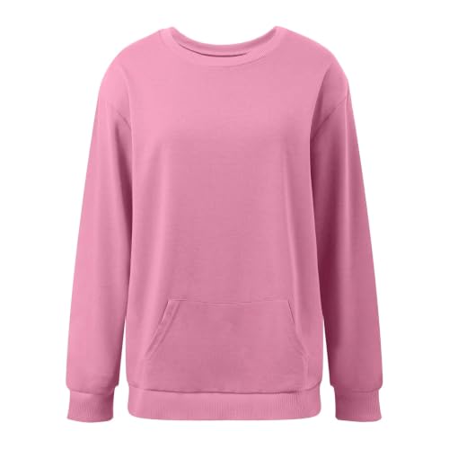 JiXiang Crewneck Sweatshirts Women Fall Long Sleeve Casual Pullover Oversized Drop Shoulder Going Out 2026 Lightweight Tops - image 4