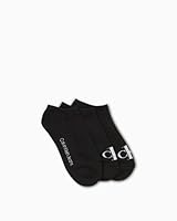 Calvin Klein Men's Monogram Logo Cushion 3 Pack No Show Socks, Black, One Size