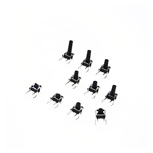 Interruptor táctil de botón 6x6x8mm para soporte horizontal con 4 pines dip 50 uds 3