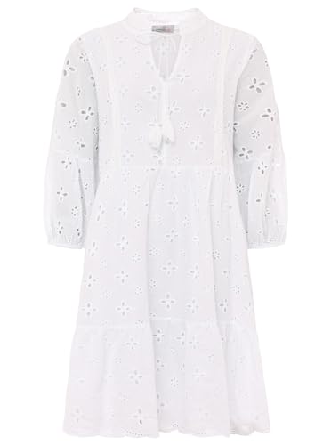 Zwillingsherz 100% Baumwoll Freizeitkleid Lochstickerei – Hochwertiges...