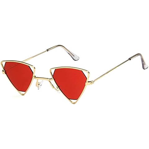Shiratori Retro Classic Trendy Stylish Sunglasses for Men Women ，100% UV Protection ， Triangle Designer Style Red Cover