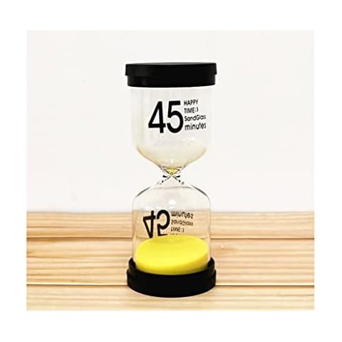 JLWM Hourglass for Kids Sand Timer Child Safety School Classroom Learn Sandglass Timers Game Exercise Dining Sand Clock Watch Colorful Gifts-yellow-45 Mins Cover