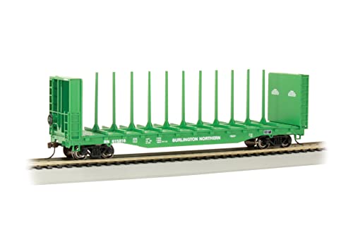 Preisvergleich Produktbild Spur HO - Bachmann 52' Centerbeam Bulkhead Flatcar Burlington Northern