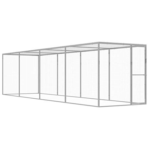 vidaXL Katzenkäfig 6x1,5x1,5 m Verzinkter Stahl