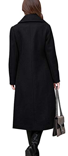 Chouyatou Women'S Big Notch Lapel Single Breasted Mid-Long Wool Blend Coat thumb #1