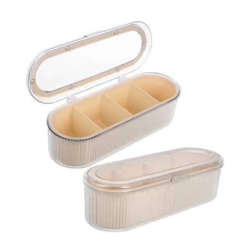Rangement pinceaux maquillage transparent avec couvercle boîte PP lipstick