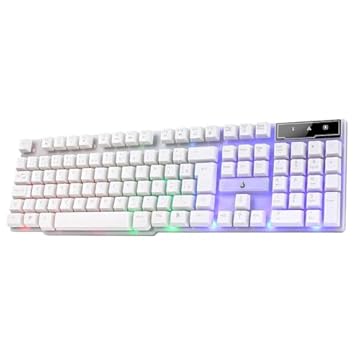 Teclado Gamer Semi - Mecânico Rise Mode G1 Rgb Ptbr (Branco)