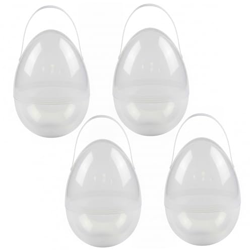 Œufs de Pâques géants en plastique transparent 25 cm, parfaits pour emballages cadeaux