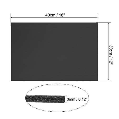 Image of uxcell PVC Foam Sheet 3mm (1 /8 inch)-12 inch x 16 inch Black for Signage, Displays, Digital Screen Printing