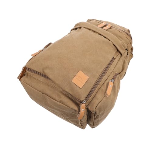 Angoily Large Capacity Outdoor Canvas Backpack for Men Durable Multifunction Rucksack with Zipper for Daily Use Easy to Clean and Maintain for Hiking and Travel