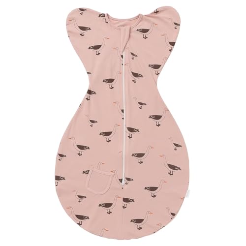 Image of LOVABYLUCK Baby Transition Swaddle Sack with 2-Way Zipper 100% Cotton Soft Comfortable Baby Swaddle Sack 1.0 TOG