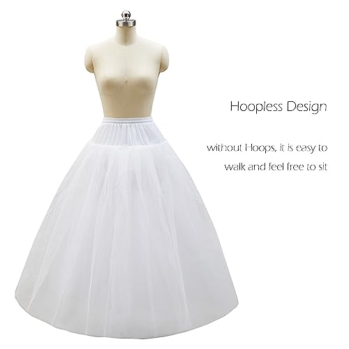 Aprildress PPT026 A-Line Hoopless Petticoat Crinoline Underskirt Slips thumb #2