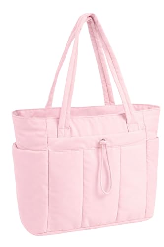 Image of Large Tote Bag for Women | Multi-Pocket Travel Shoulder Bag with Tumbler Pocket | Work, Office, College, Travel & Daily Use Handbag