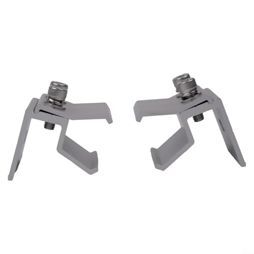 Honseadek Lot de 4 colliers de serrage en aluminium pour montage solaire PV sur toits en tôle pliés - Rondelles de vis pré-assemblées en acier inoxydable 23,4 x 41,1 x