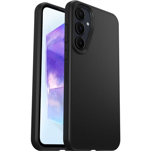 Cover per Samsung Galaxy A55 5G OtterBox React Series, resistente a shock e cadute fino, cover ultrasottile, testata a norme MIL-STD 810G, Nero