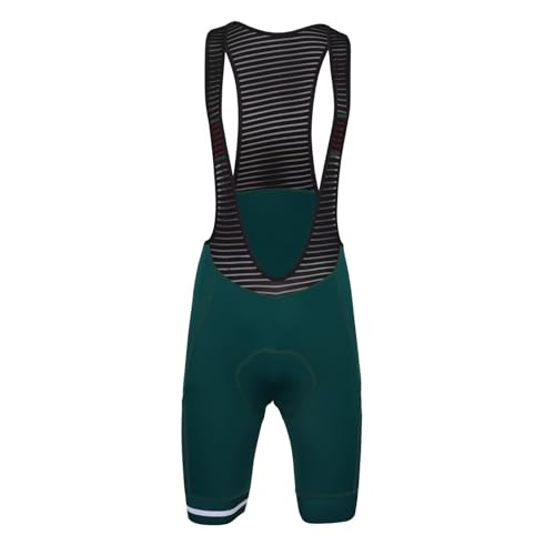 [Morethan] サイクルビブパンツ (S/グリーン / 5分丈) メンズ サイクルパンツ (パッド付/吸汗速乾/反射/伸縮性) BVP-013