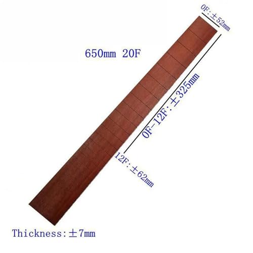 Podstrunnica Gitary Klasycznej Długość Skali 650 Mm Palisander 20 Progów Tuner Gitary