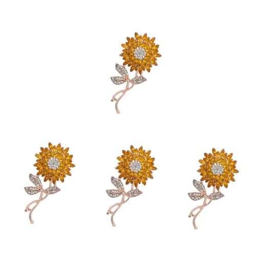 Broche tournesol en alliage jaune Healvian pour femme