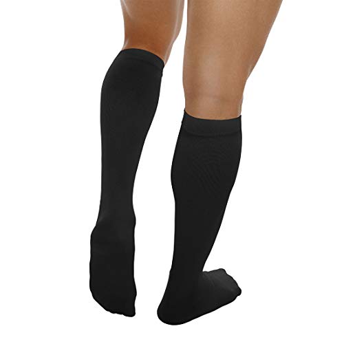 Kit com 3 Meias 3/4 Média Compresão, Kendall, Masculino, Preto, G