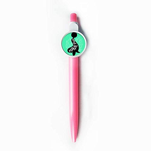 Stylo à bille rétractable bleu fini la perte de capuchon avec ce motif silhouette animal