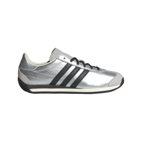 adidas Womens Country Og Metallic Lace Up Sneakers Shoes Casual - Silver