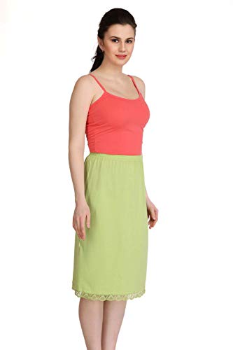 Image of Splash Cotton Rich Regular Skirt Slip for Women - Knee Length