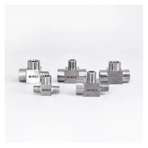 Té 3 voies NPT 1/4 femelle male en inox 304 pour système haute pression durable
