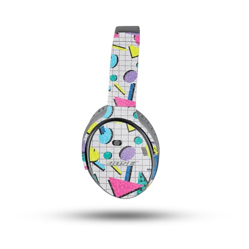 Image of MightySkins Glossy Glitter Skin Compatible with Bose QuietComfort 35 II Headphones - Awesome 80s | Protective, Durable High-Gloss Glitter Finish | Easy to Apply