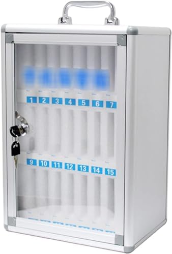 Portable Aluminum Alloy Cell Phone Locker Box - Wall-Mounted Mobile Phone Storage for Classroom, School & Office - Lightweight Hand-Carry Design for Easy Access