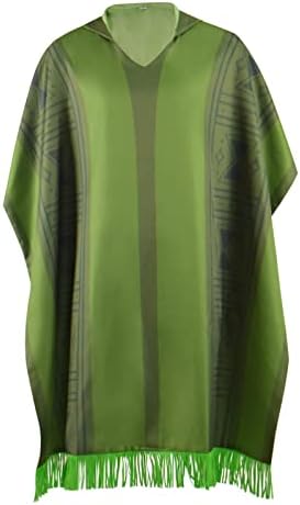 Mayerilby Bruno Encanto Costume for Kids, Boys Green Mexican Poncho Cosplay Outfits (green, 6)