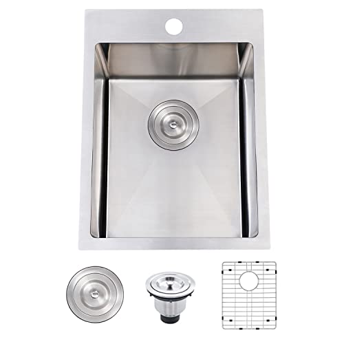 SHACO 15x20 Inch Drop In Bar Sink, Small Kitchen...