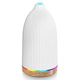 URPOWER Essential Oil Diffusers for Home with 7 LED Color Changing Lights, Timer & Auto-Off Ultrasonic Aromatherapy Diffuser Cool Mist Humidifer Scent Diffuser for Bedroom, Office, Yoga