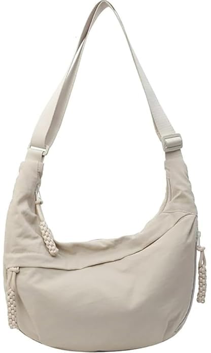 Crossbody Crescent Bag for Women Stylish Korean Fashion Shoulder Sling Bag for Girls Lightweight Casual Handbag Travel Side Bag with Adjustable Strap for Daily Use College Office Shopping Beige-picture-42
