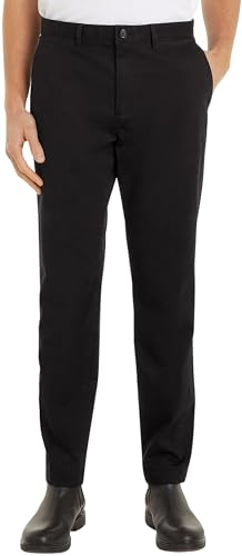 Tommy Hilfiger Herren Chino Hose Harlem Tapered Fit, Schwarz (Black), 34W/32L