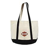 Northwest Harley-Davidson Canvas Tote Bag, Classic Motorcycle Carryall for Everyday Use, Classic Logo, 15 x 21 in