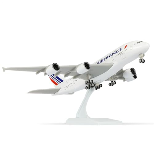QIYUMOKE 1/240 France A380 Modèle Avion Modèles Avion avec Support (12 po-L) Kit Modèle Pré-construit pour Adulte - Cadeaux Créatifs Aviation, Collection...