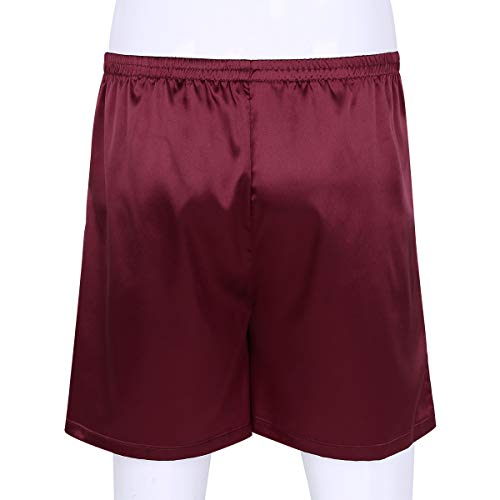 Mens Satin Boxer Shorts Pajamas Bottom Sleepwear Boxers Underwear Beach Shorts4
