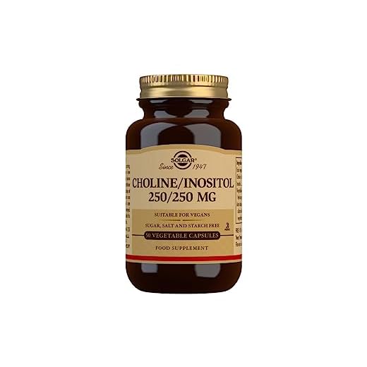 Solgar Colina / Inositol 250 / 250 mg - 50 Cápsulas vegetales