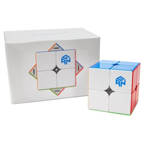 Image of GAN 251 M Leap 2x2 Magnetic Speed Cube | Core Magnets, UV Coated Finish & Large-Angle Auto-Alignment | Adjustable Strength Professional Puzzle
