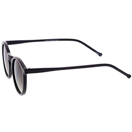 zeroUV Retro Horn Rimmed Keyhole Nose Bridge P3 Round Sunglasses 48mm3