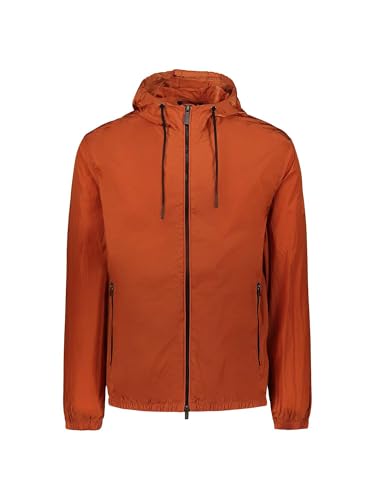 Veste homme orange contre le froid de mi-saison veste légère coupe-vent compacte