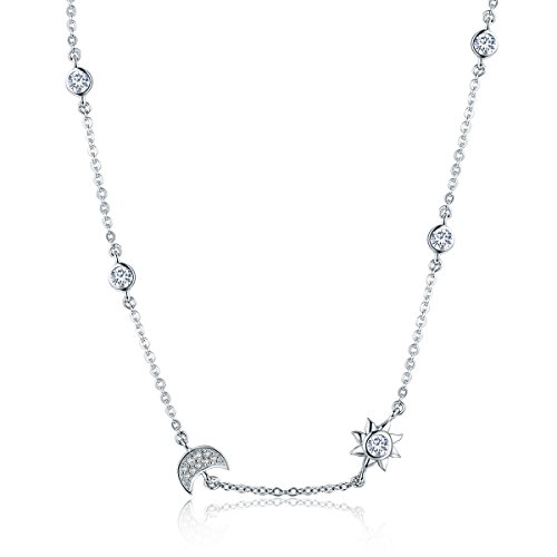 Bijoux cadeau en argent 925 au motif lune et étoile pour illuminer le quotidien
