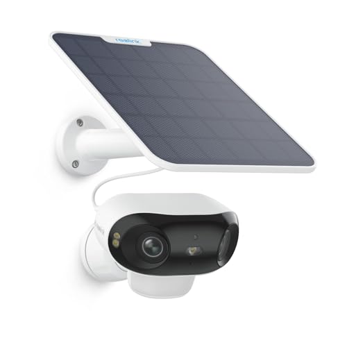 Reolink 180° 4K Camera Solaire Exterieur WiFi sans Fil avec Vision Nocturne ColorX et Assemblage...