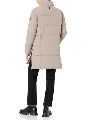 DKNY Women's Faux Fur Hood Long Down Puffer Coat3